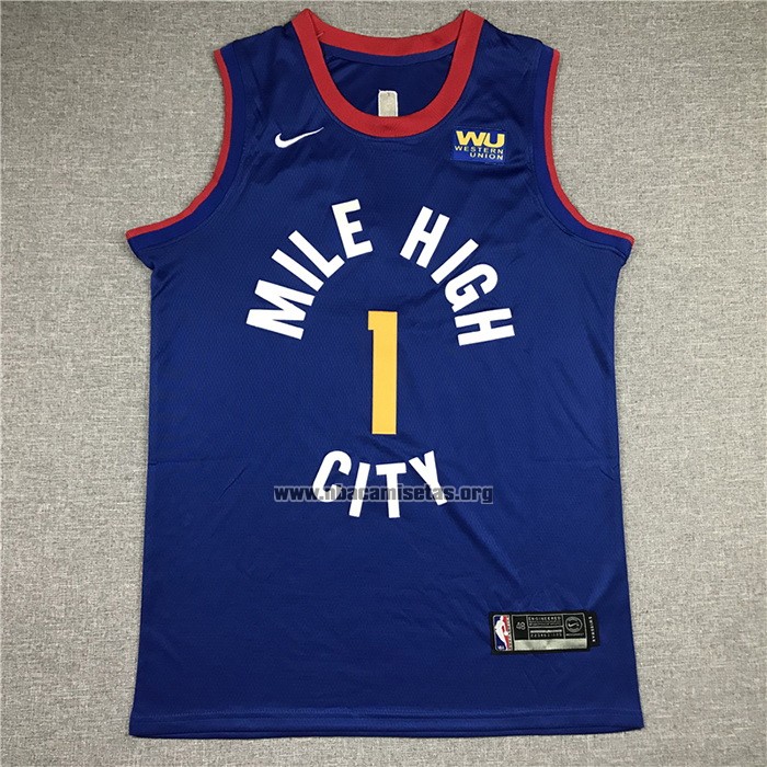 Camiseta Denver Nuggets Michael Porter JR. NO 1 Statement Azul